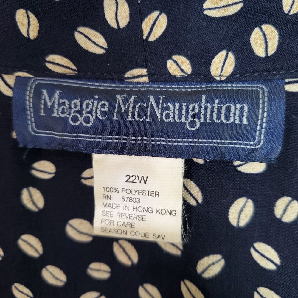 Maggie McNaughton Size 22W Dress Maxi Coffee Fairy Bean Barista Print Full Flowy - Picture 4 of 12
